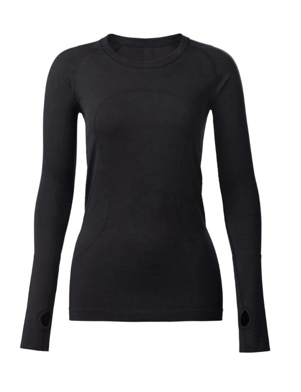 Lululemon Swiftly Tech Long Sleeve Crew Color: Black / Black Size: 4